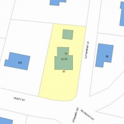 93 Cabot St, Newton, MA 02458 plot plan