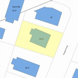 25 Falmouth Rd, Newton, MA 02465 plot plan