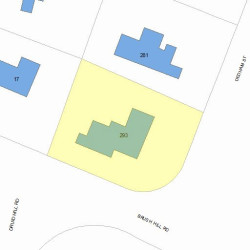 293 Dedham St, Newton, MA 02461 plot plan