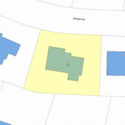 23 Donna Rd, Newton, MA 02459 plot plan