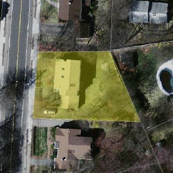 202 Winchester St, Newton, MA 02461 aerial view