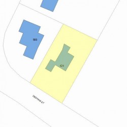 424 Dedham St, Newton, MA 02459 plot plan