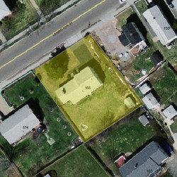 166 Lexington St, Newton, MA 02466 aerial view