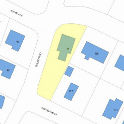 44 Sheridan St, Newton, MA 02465 plot plan