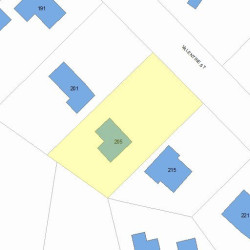 205 Valentine St, Newton, MA 02465 plot plan