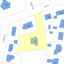 296 Ward St, Newton, MA 02459 plot plan