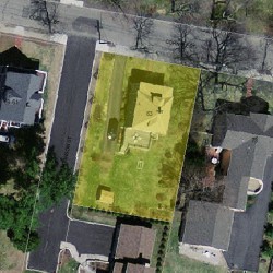 63 Cornell St, Newton, MA 02462 aerial view
