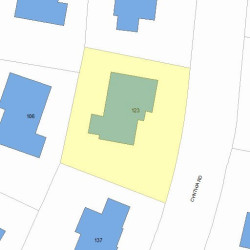 123 Cynthia Rd, Newton, MA 02459 plot plan