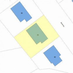 54 Bow Rd, Newton, MA 02459 plot plan
