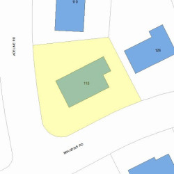 118 Brandeis Rd, Newton, MA 02459 plot plan