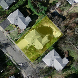 56 Sevland Rd, Newton, MA 02459 aerial view