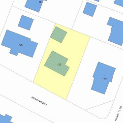 125 Woodward St, Newton, MA 02461 plot plan