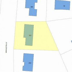 202 Winchester St, Newton, MA 02461 plot plan