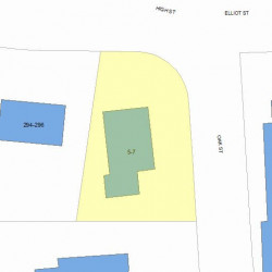 7 Oak St, Newton, MA 02464 plot plan