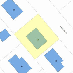 94 Shady Hill Rd, Newton, MA 02461 plot plan