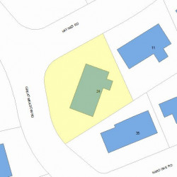 24 Great Meadow Rd, Newton, MA 02459 plot plan