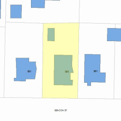 985 Beacon St, Newton, MA 02459 plot plan