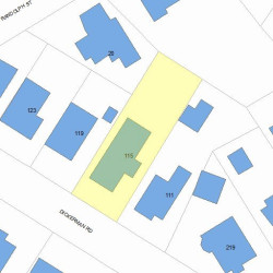 115 Dickerman Rd, Newton, MA 02461 plot plan