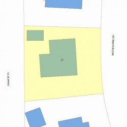 37 Westbourne Rd, Newton, MA 02459 plot plan