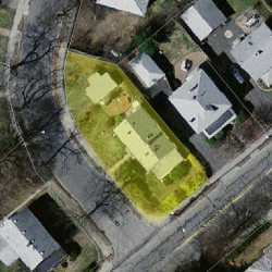 82 Wyoming Rd, Newton, MA 02460 aerial view