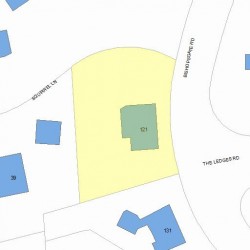 121 Bishopsgate Rd, Newton, MA 02459 plot plan