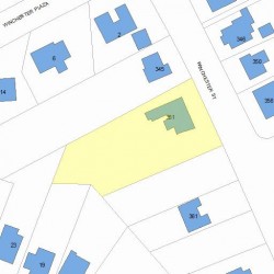 351 Winchester St, Newton, MA 02461 plot plan