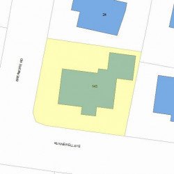 145 Hunnewell Ave, Newton, MA 02458 plot plan