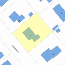 26 Pierrepont Rd, Newton, MA 02462 plot plan