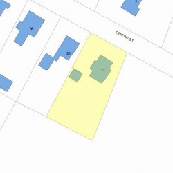 22 Central St, Newton, MA 02466 plot plan