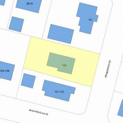 129 Parmenter Rd, Newton, MA 02465 plot plan