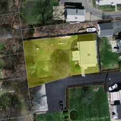 93 Freeman St, Newton, MA 02466 aerial view