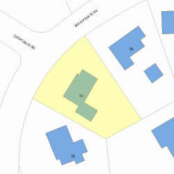 64 Bishopsgate Rd, Newton, MA 02459 plot plan