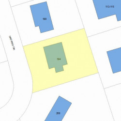 194 Harvard Cir, Newton, MA 02460 plot plan