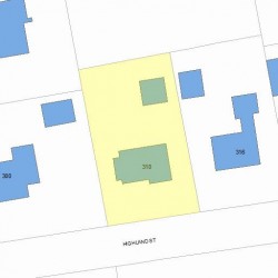 310 Highland St, Newton, MA 02465 plot plan