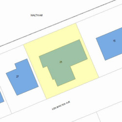 25 Kensington Ave, Newton, MA 02465 plot plan