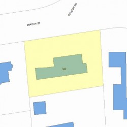 342 Beacon St, Newton, MA 02459 plot plan