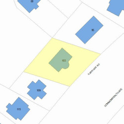 103 Commonwealth Ave, Newton, MA 02459 plot plan