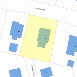 44 Woodbine St, Newton, MA 02466 plot plan