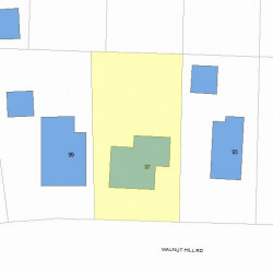 97 Walnut Hill Rd, Newton, MA 02461 plot plan