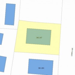 347 Lowell Ave, Newton, MA 02460 plot plan