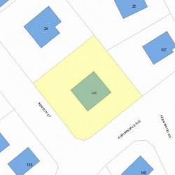 145 Auburndale Ave, Newton, MA 02465 plot plan