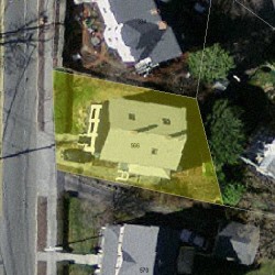 566 Centre St, Newton, MA 02458 aerial view