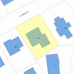 284 Mount Vernon St, Newton, MA 02465 plot plan