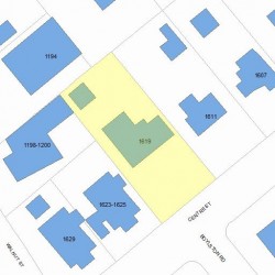 1619 Centre St, Newton, MA 02461 plot plan