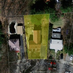 37 Champa St, Newton, MA 02464 aerial view