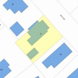 26 Taft Ave, Newton, MA 02465 plot plan