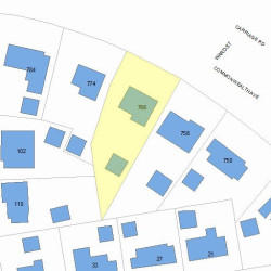 766 Commonwealth Ave, Newton, MA 02459 plot plan