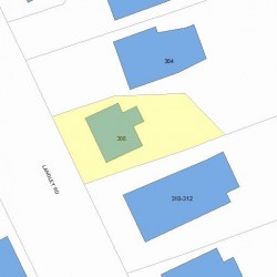 306 Langley Rd, Newton, MA 02459 plot plan