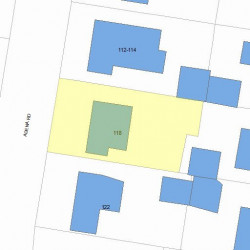 118 Adena Rd, Newton, MA 02465 plot plan