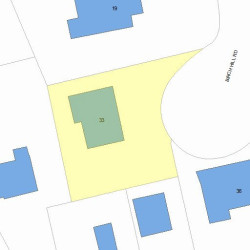 33 Birch Hill Rd, Newton, MA 02465 plot plan